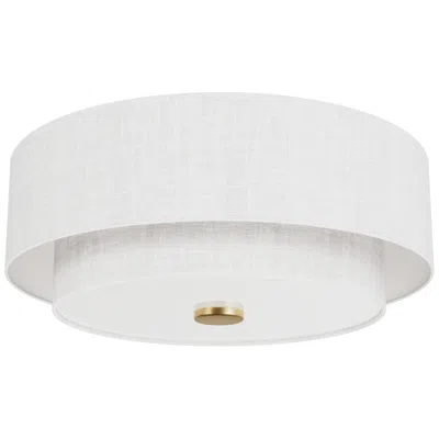 Hunter Brookside Luxe Gold With Frosted Glass 2 Light Flush Mount