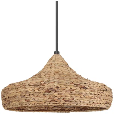 Hunter Cambria Matte Black 3 Light Extra Large Pendant In Brown