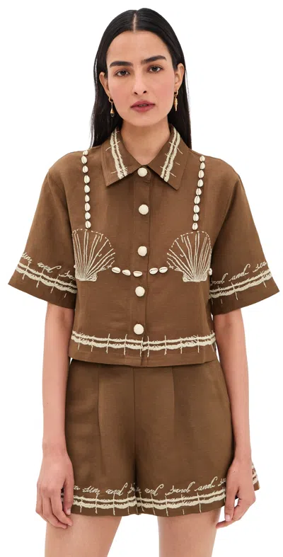Hunter Camp Shirt Shell And Tell In Brown