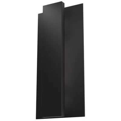 Hunter Canoga Jasmine Roth Matte Black Weathermax Led Medium Wall Light