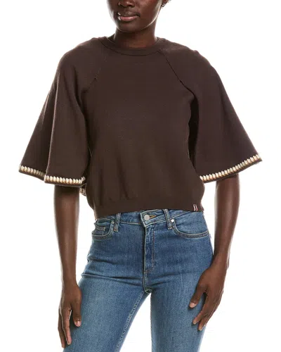 Hunter Cape Sweater In Brown