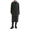 Hunter Carra Plaid Wool Blend Coat In Green