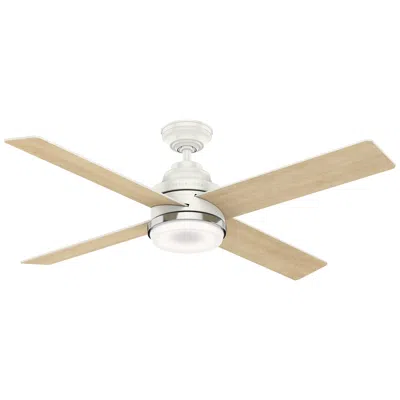 Hunter Casablanca 54 In Daphne White Ceiling Fan With Led Light, Wall Control