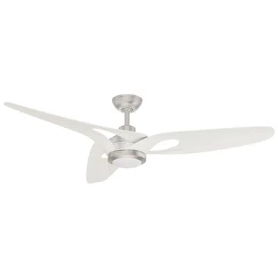 Hunter Casablanca 60" Inez Gray W/white Blades Ceiling Fan, Light, Wall Contr