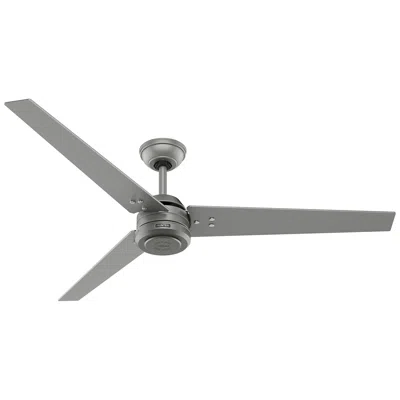 Hunter Cassius 60 In Matte Silver Energy Star Outdoor Fan
