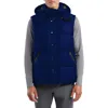 Hunter Chiswell Nylon Quilted Removable Hood Full Zip Puffer Vest In Oceano