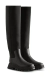 Hunter City Explorer Tall Rubber And Neoprene Boots In Black