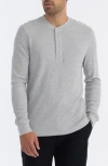 Hunter Classic Long Sleeve Thermal Henley In Gray