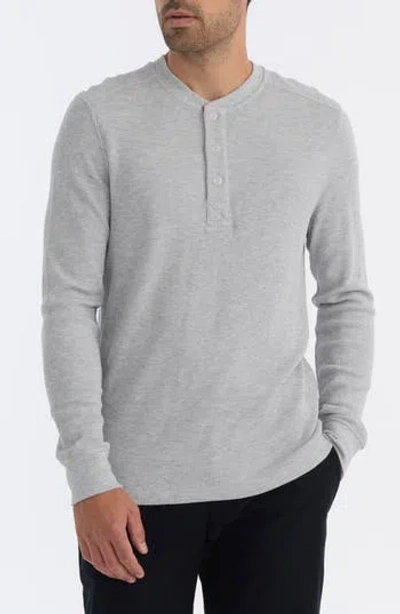 Hunter Classic Long Sleeve Thermal Henley In Gray