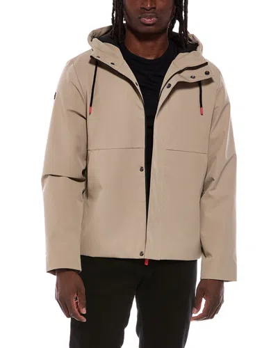 Hunter Clifton 4 Way Stretch Microfiber Hooded Jacket In Gray