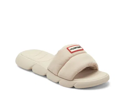 Hunter Coast Water Resistant Slide Sandal In White