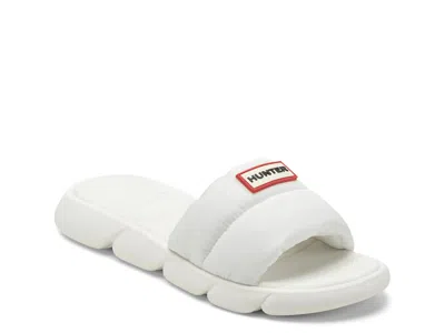 Hunter Coast Water Resistant Slide Sandal In White