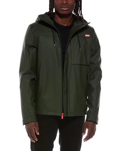 Hunter Coated Rain Jacket In Green