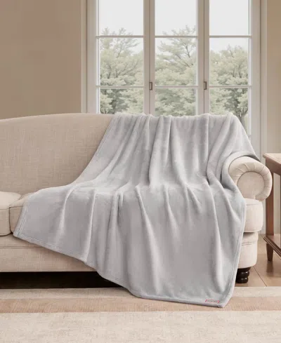 Hunter Coco Flannel Ultra Plush Throws, 50" X 70" In White