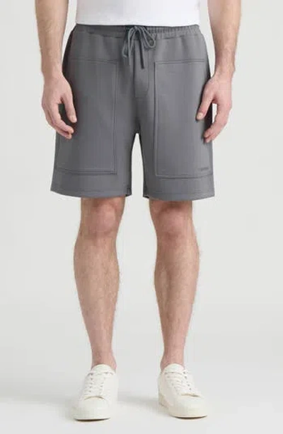 Hunter Colin Scuba Knit Shorts In Gray
