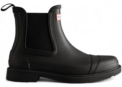 Pre-owned Hunter Commando Chelsea Rain Boots (women's) Sneakers In Black
