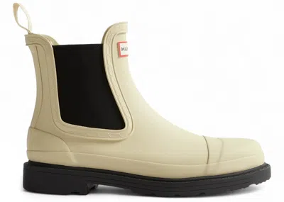 Pre-owned Hunter Commando Chelsea Rain Boots (women's) Sneakers In Gravel In Gray