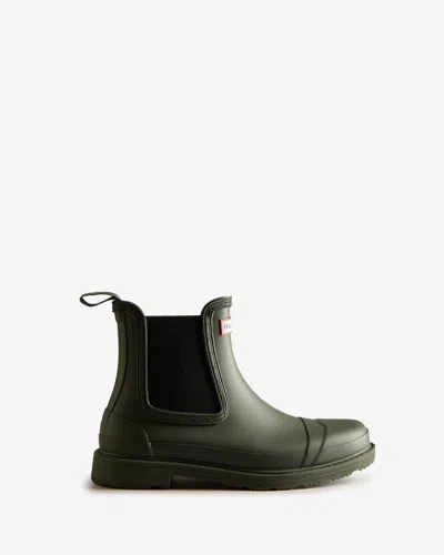 Hunter Commando Womens Chelsea Boot In Green