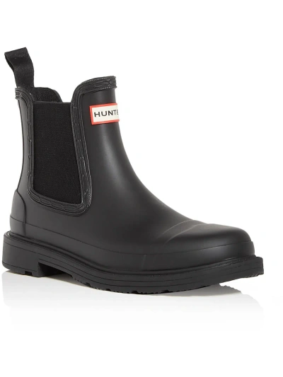 Hunter Original Gloss Waterproof Chelsea Boot In Black