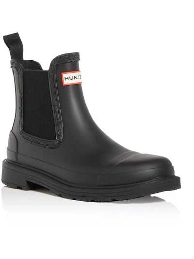 Hunter Commando Womens Short Wellingtons Colour: Black, Size: 5