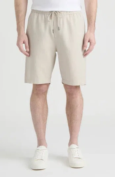 Hunter Compton Cotton & Linen Blend Shorts In Neutral
