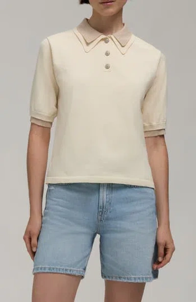 Hunter Contrast Trim Polo In Gray