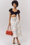 Hunter Coolidge A-line Belted Midi Skirt In Multi