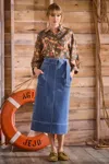 Hunter Coolidge Skirt In Indigo In Blue