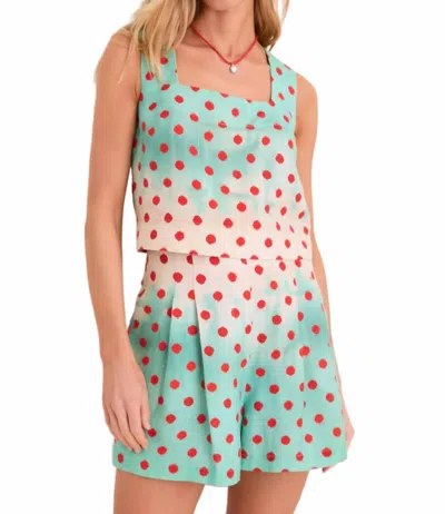 Hunter Corby Sleeveless Square Neck Top In Coral Reef Ombre In Animal Print