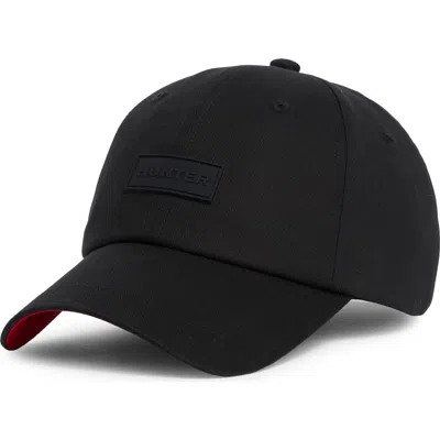 Hunter Core Twill Baseball Cap In Black
