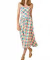Hunter Corey Strapless Ruffle-trim Midi Dress In Multi