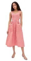 Hunter Cosi Dress Poppy Stripe In Poppy Stripe