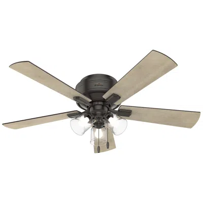 Hunter Crestfield 52 In Indoor Noble Bronze Led Ceiling Fan In Brown