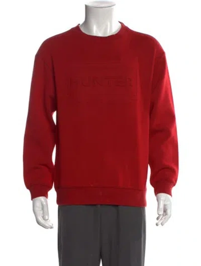 Pre-owned Hunter Crew Neck Long Sleeve T-shirt In Red