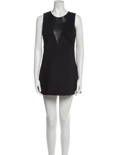 Pre-owned Hunter Crew Neck Mini Dress In Black