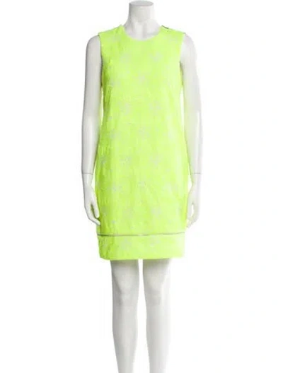 Pre-owned Hunter Crew Neck Mini Dress In Green