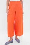Hunter Cunningham High-rise Wide Leg Pants In Orange In Orange