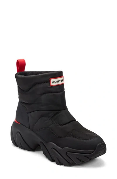 Hunter Debra Waterproof Snow Bootie In Black