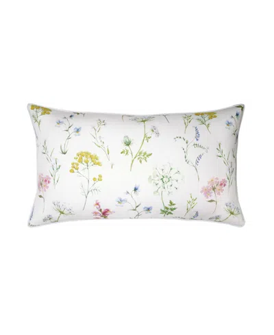 Hunter Designer Rectangular Outdoor Decorative Pillow, 14" X 24" In White