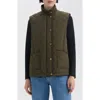 Hunter Diamond Quilted Vest In Green