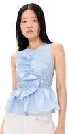 Hunter Doering Top Sky Blue In Blue