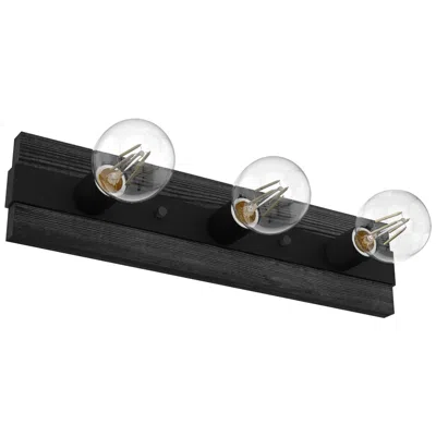 Hunter Donelson 18 1/2" Wide Natural Iron 3-light Bath Light In Black