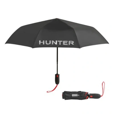 Hunter Double Sided Compact Umbrella In Black