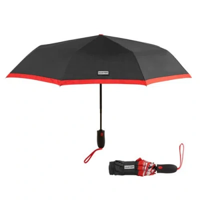 Hunter Double Sided Compact Umbrella In Black
