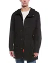 Hunter Downing Twill Rain Coat In Black