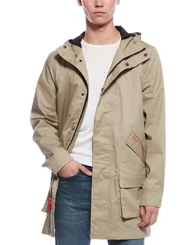 Hunter Downing Twill Rain Coat In Brown