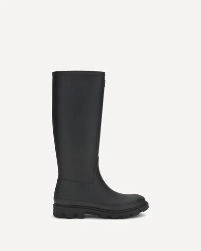Hunter Downpour Rubber High Boots In Black