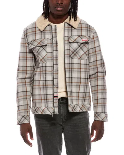 Hunter Drake Plaid Jacket In Brown