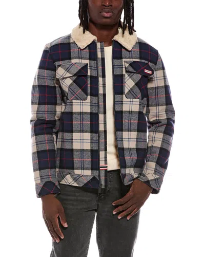 Hunter Drake Plaid Jacket In Gray