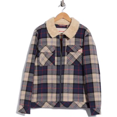 Hunter Drake Plaid Jacket In Teak
